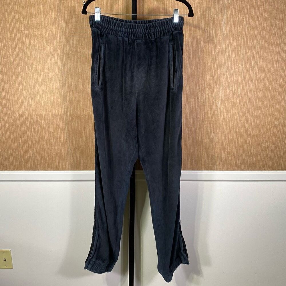 Kani Women's Velour Zip Cuff Sweat Pants Blue Medium